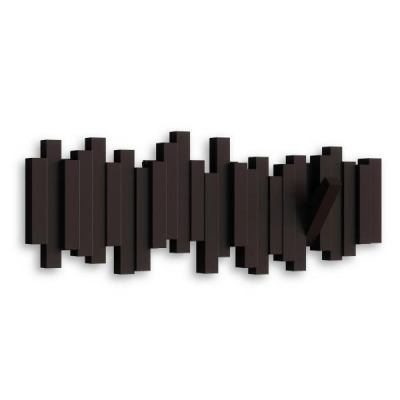 Cuier modern Micola maro/gri/negru/alb 46 cm, cu 5 carlige rabatalibe, 318211-213 - King [2]