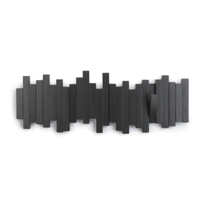 Cuier modern Micola maro/gri/negru/alb 46 cm, cu 5 carlige rabatalibe, 318211-213 - King [8]