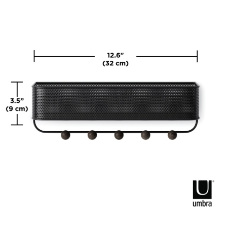 Cuier Estique 32x9x9 cm, Negru - Umbra [2]