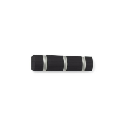 Cuier negru modern Katia cu 3,5 sau 8 carlige rabatabile, lemn/nichel, 318853-1143 - King [2]