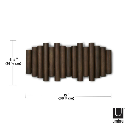 Cuier Picket Rail 38x4x17 cm, Nuc Închis - Umbra [4]