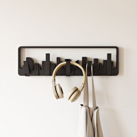 Cuier Skyline 50x2x15 cm, Negru - Umbra [3]