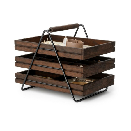 Produse - Cutie de Bijuterii Terrace din Lemn, 18x20x25cm, Umbra 1004037-048