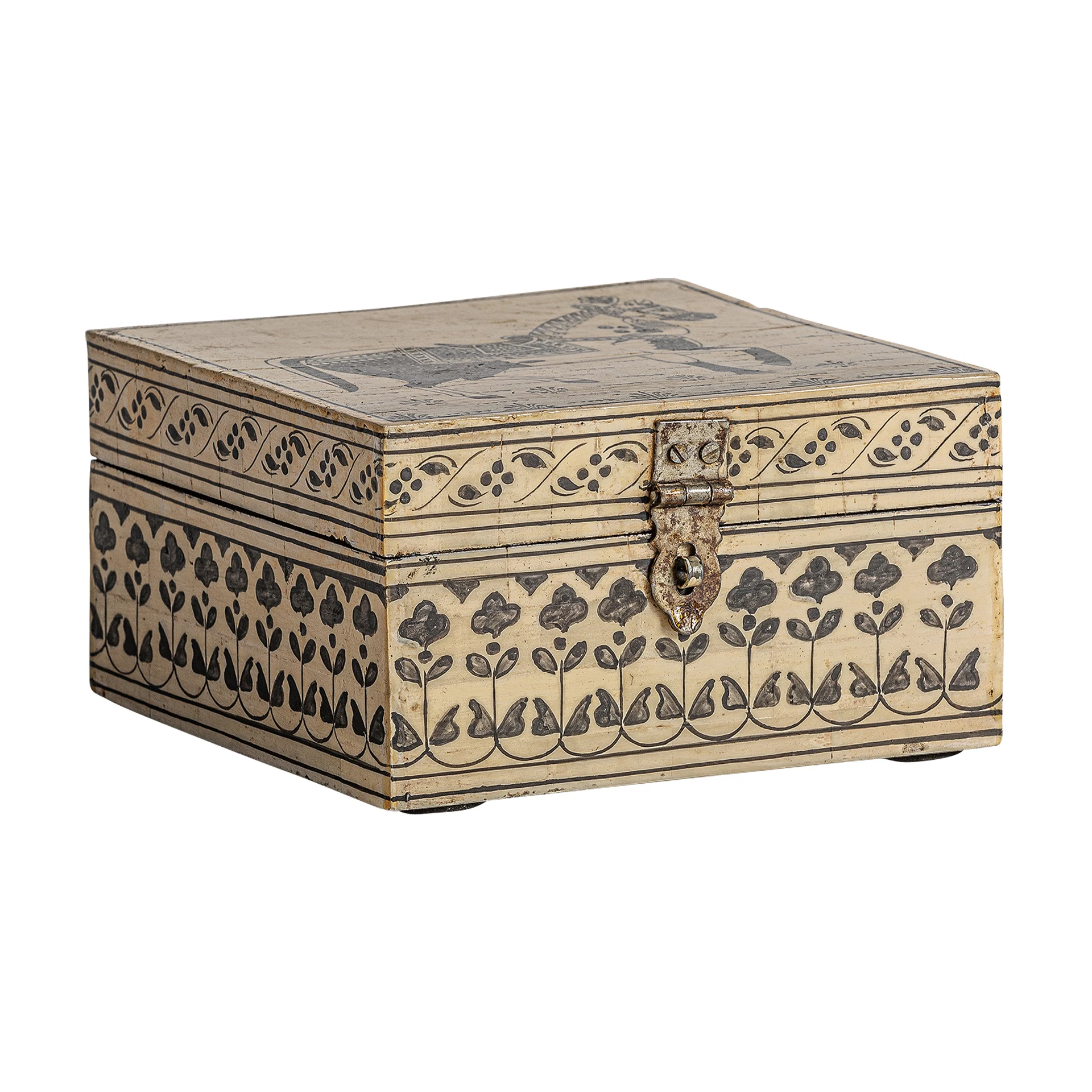 Cutie Decorativa din Rasina, Bej, 16x16x9 cm - VicalHome 33498 [0]