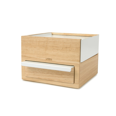 Cutie pentru Bijuterii Stowit Mini 15x11x17 cm, Natural, Alb - Umbra [1]
