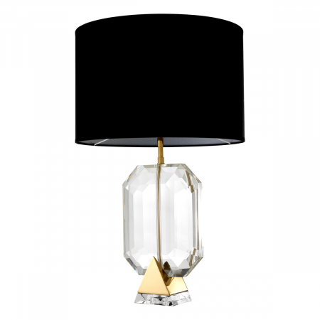   Lampă de masă finisaj aurie smarald inclus abajur negru 110145 EICHHOLTZ [1]