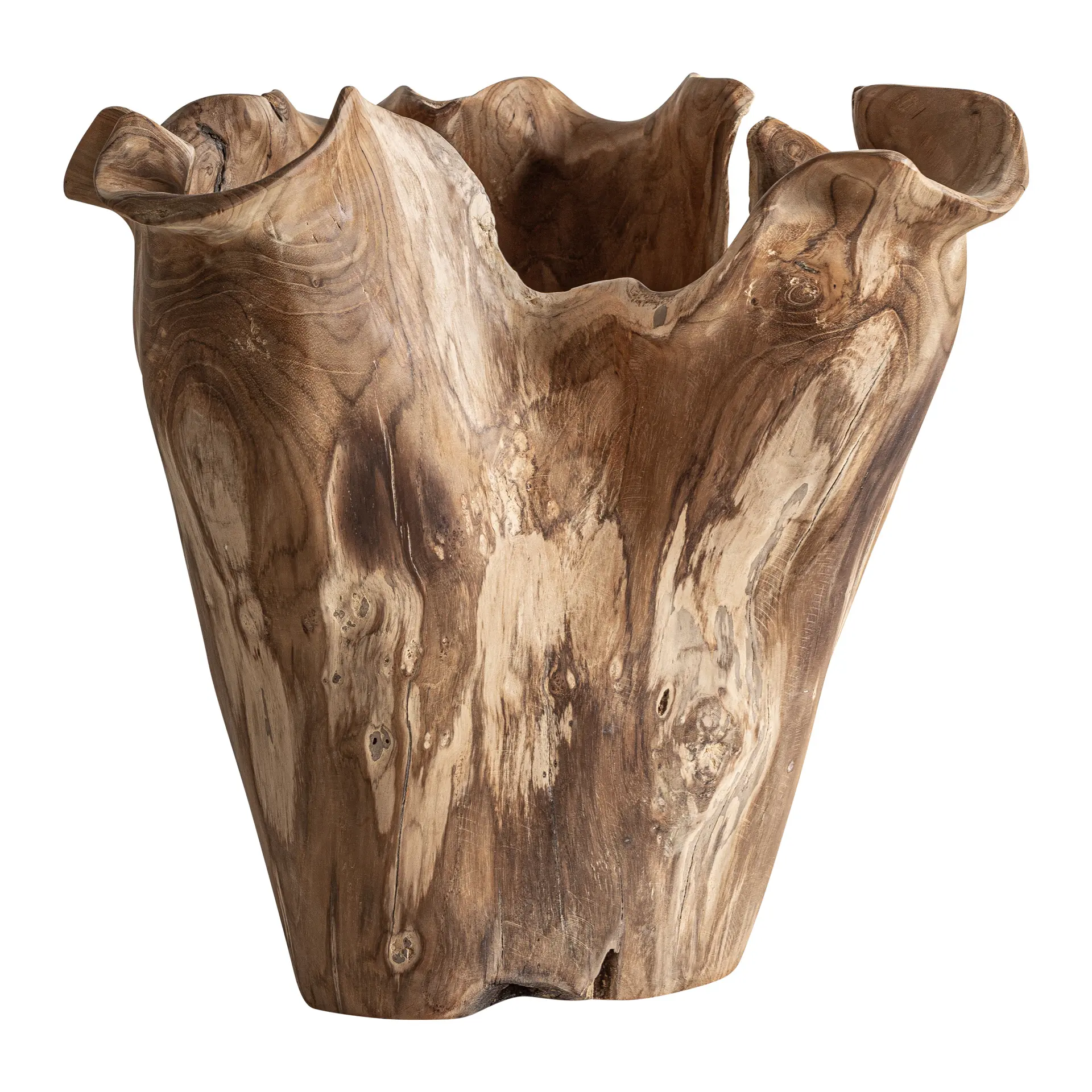 Boluri decorative - Decor de Masa 43x43x41 cm, Lemn de Teak Reciclat Maro - VicalHome VicalHome 38594