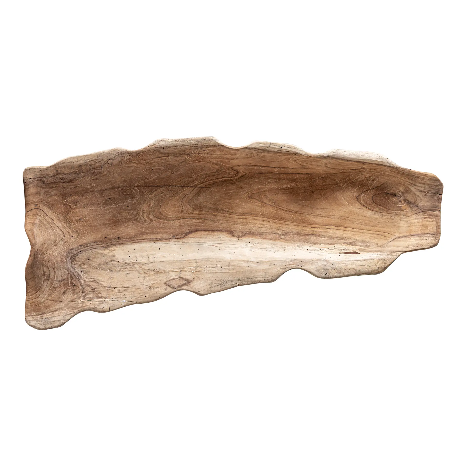 Decor de Masa 80x38x15 cm, Lemn de Tec Maro - VicalHome VicalHome 38586 [1]