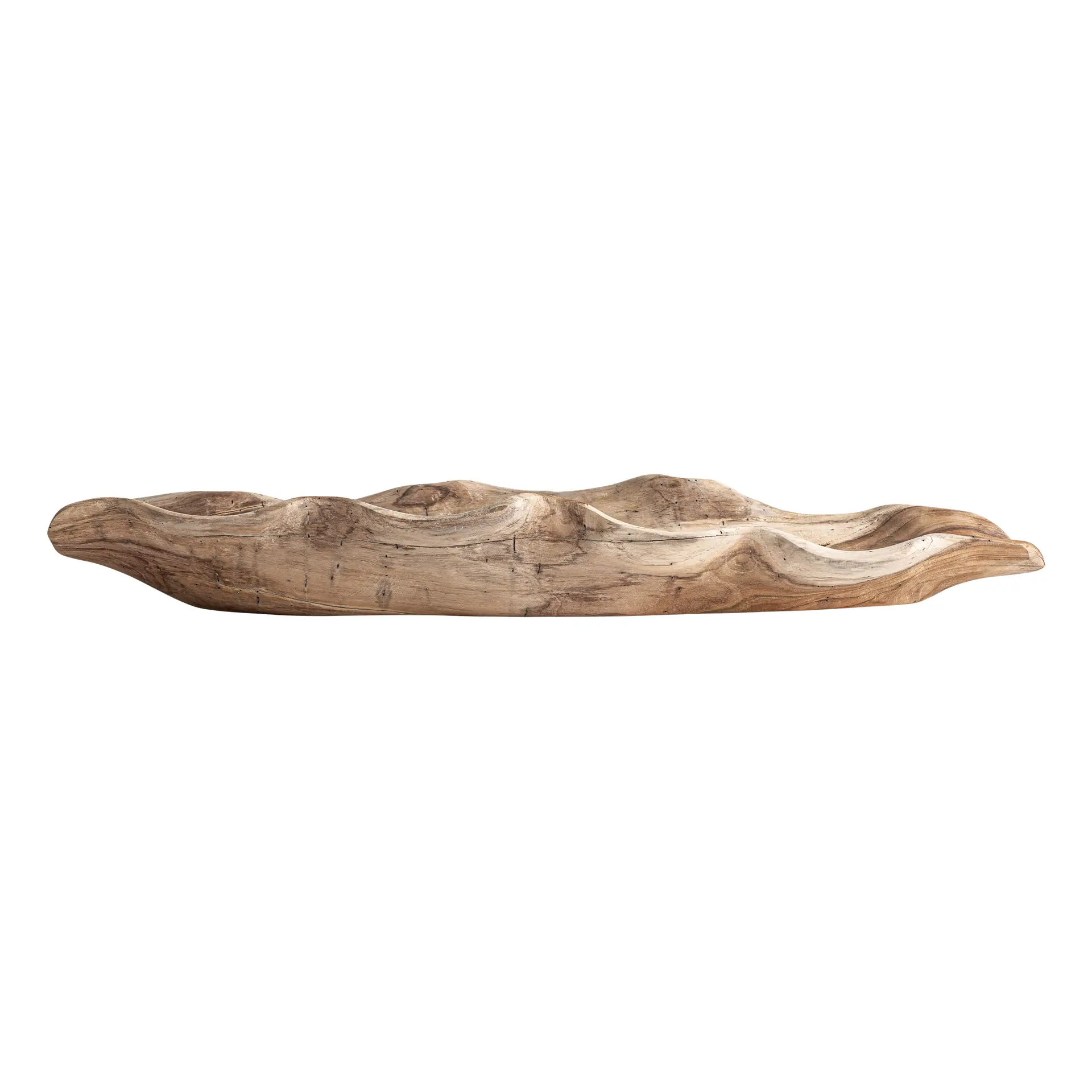 Boluri decorative - Decor de Masa 80x38x15 cm, Lemn de Tec Maro - VicalHome VicalHome 38586