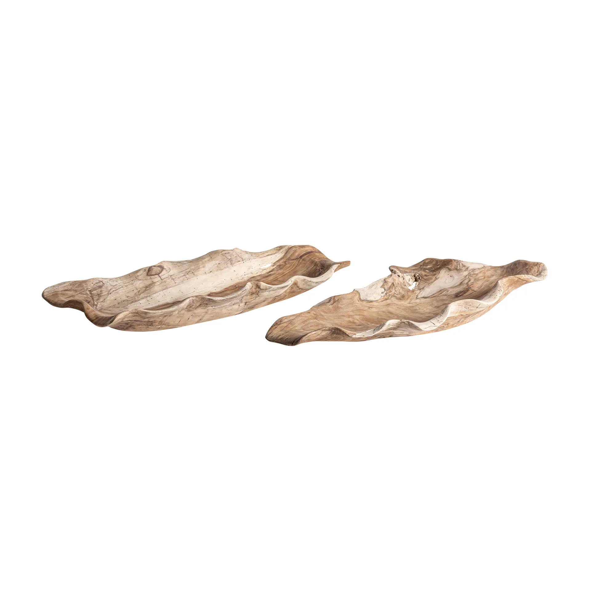 Decor de Masa 80x38x15 cm, Lemn de Tec Maro - VicalHome VicalHome 38586 [2]