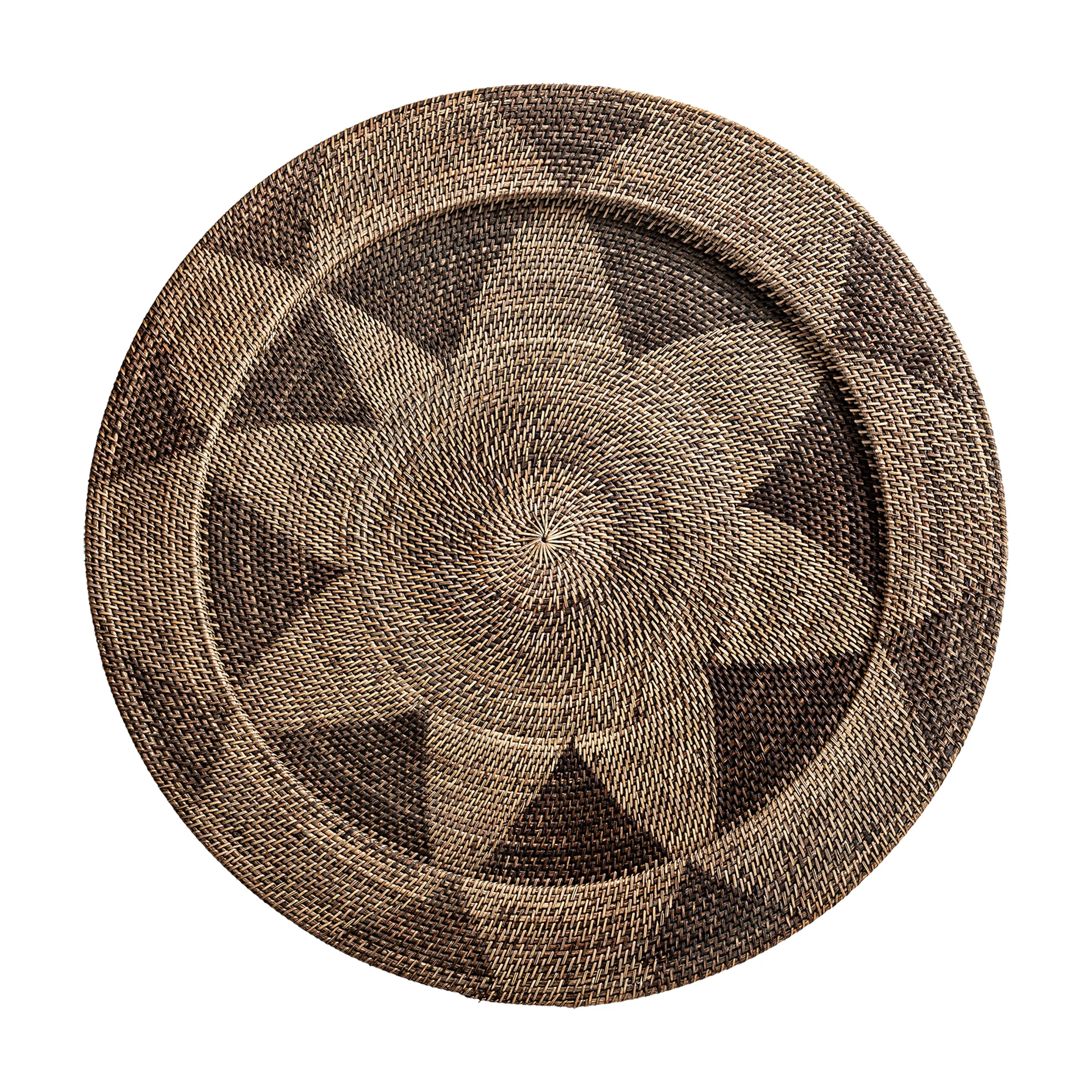 Decoratiune de Perete din Ratan, Maro, 100x100x3 cm - VicalHome 34238 [1]