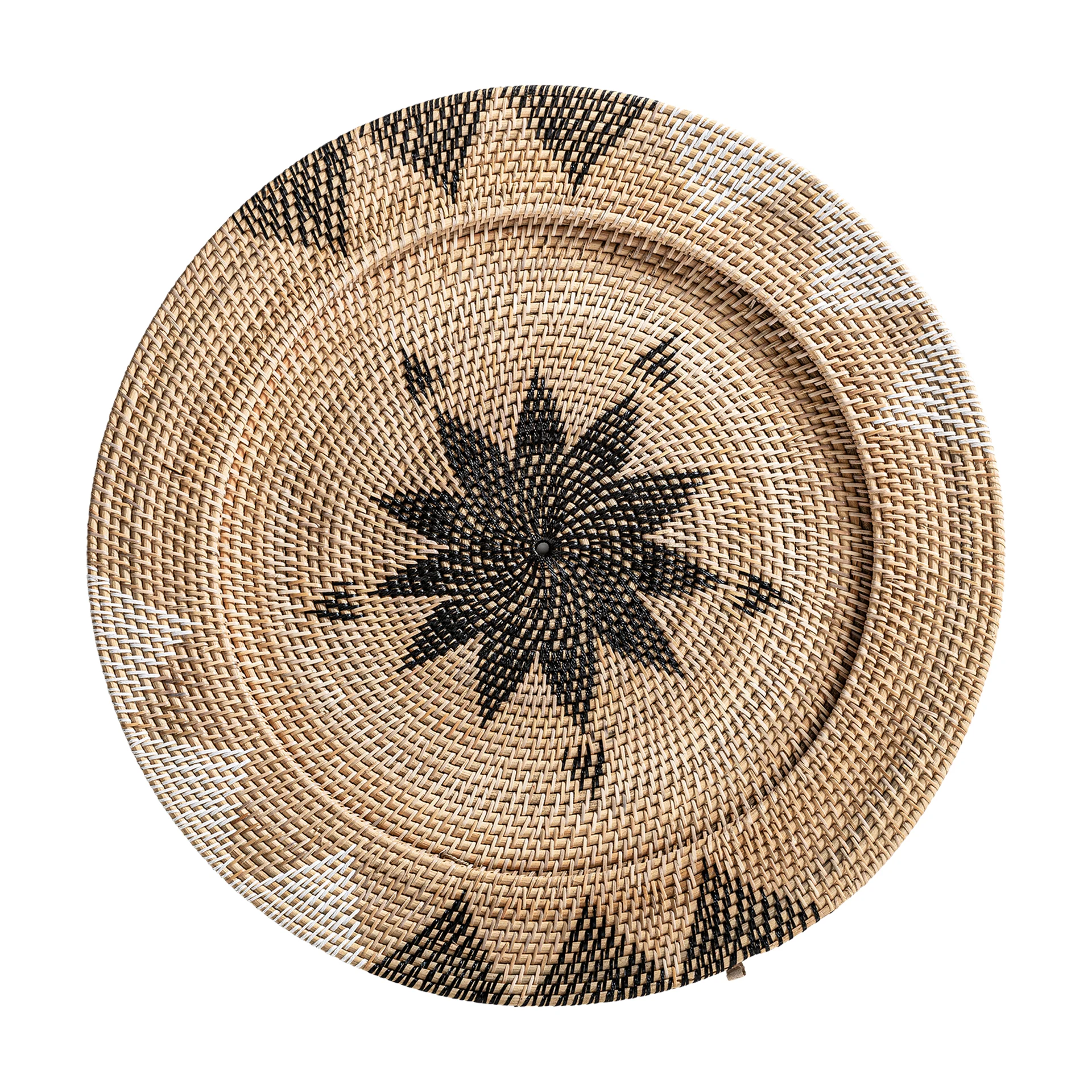 Decoratiune de Perete din Ratan, Maro, 70x70x6 cm, Stil Boho - VicalHome 34234 [2]