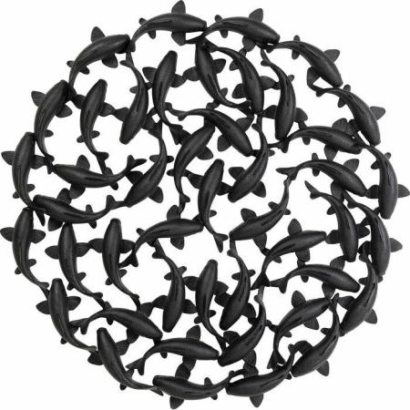 Produse - Decorațiune de Perete School Of Koi 160x10x160 cm, Fibră de Sticlă Negru - Kare Design