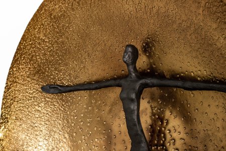 Decorațiune de Perete Umano Brass 59x29x59 cm, Alamă Antică și Aluminiu - Kare Design [1]
