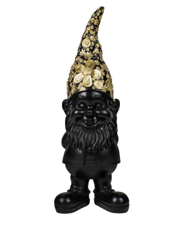 Produse - Decorațiune Krasnal 61 20x22,5x60,5 cm, Rășină Negru, Auriu Lucios - Kare Design