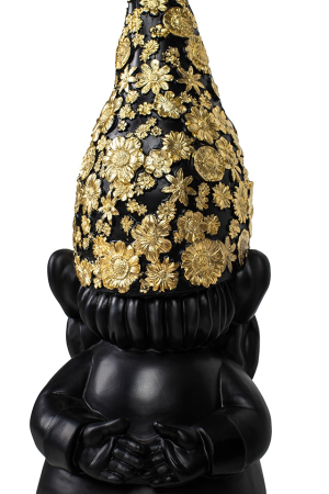 Decorațiune Krasnal 61 20x22,5x60,5 cm, Rășină Negru, Auriu Lucios - Kare Design [5]