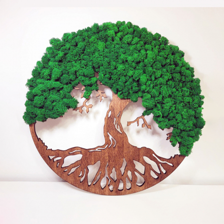 Decoratiune perete cu muschi stabilizati diverse culori Tree 30/50/70/90 cm, CP100_30 BLUE - Lacraru [4]