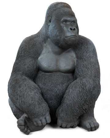 Produse - Decorativ de Podea Gorilla Xl 60x55x76 cm, Plastic Negru - Kare Design