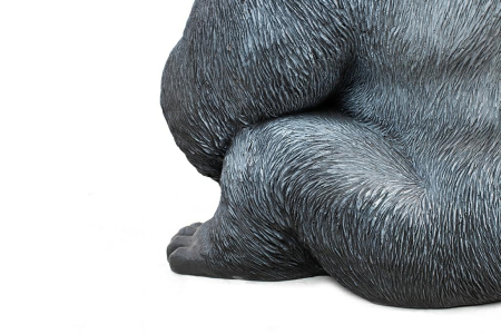 Decorativ de Podea Gorilla Xl 60x55x76 cm, Plastic Negru - Kare Design [9]