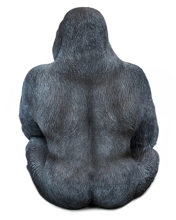 Decorativ de Podea Gorilla Xl 60x55x76 cm, Plastic Negru - Kare Design [2]