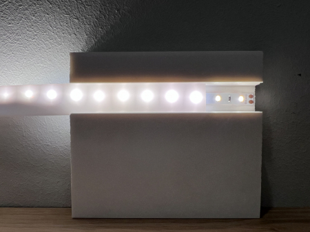 Produse - Difuzor de lumina LED din PVC, alb, 2.1x100 cm