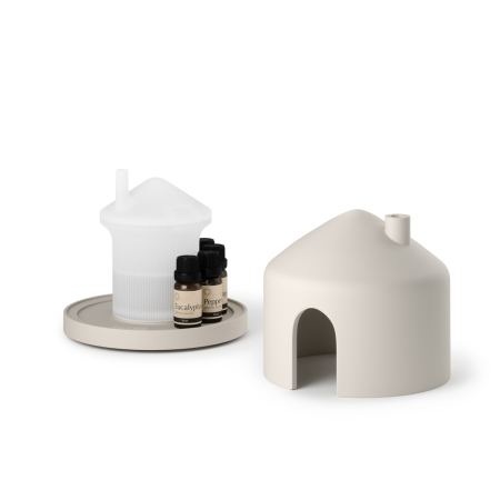 Difuzor pentru Uleiuri Casita 17x16x17 cm, Beton și Polipropilenă Bej - Umbra [3]