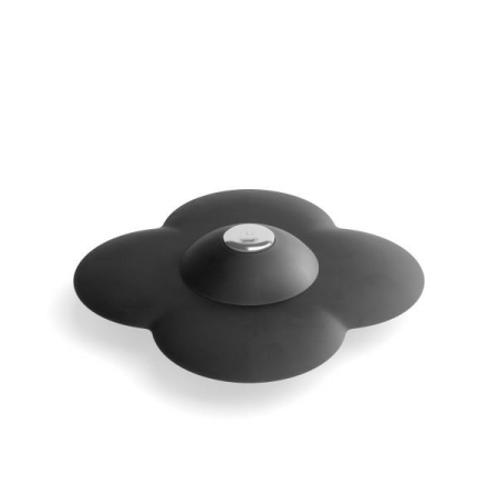 Produse - Dop de Scurgere Bloom 12x3x12 cm, Silicon Negru - Umbra