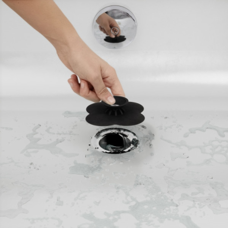 Dop de Scurgere Bloom 12x3x12 cm, Silicon Negru - Umbra [10]