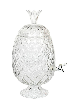 Produse - Dozator de Băuturi Pineapple 26x26x50 cm, Sticlă Suflată Transparentă Transparent - Kare Design
