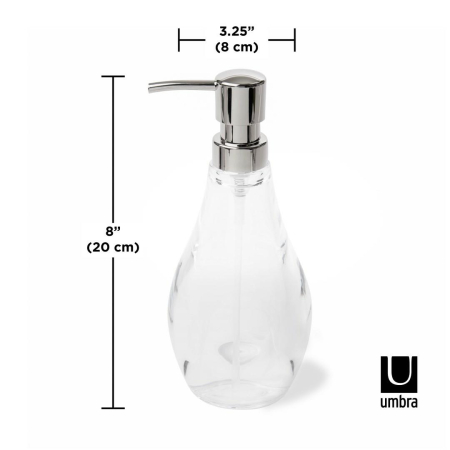 Dozator de Săpun Droplet 8x8x20 cm, Acril Transparent - Umbra [6]