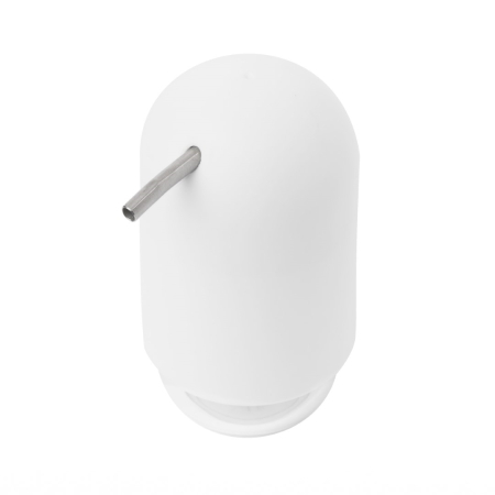 Produse - Dozator de Săpun Touch 7x7x20 cm, Plastic și Material Transparent Alb - Umbra