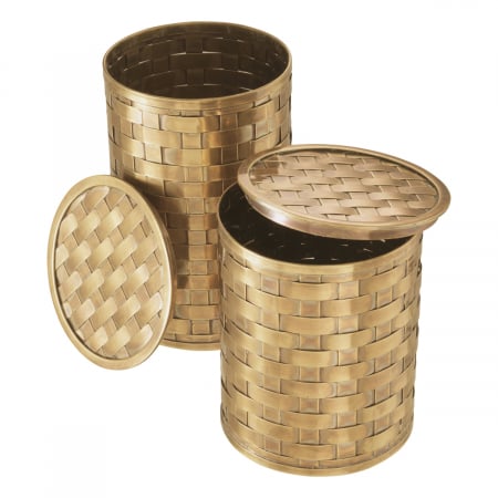   Set de 2 cutii Lausanne cu finisaj din alamă vintage 115509 EICHHOLTZ [2]