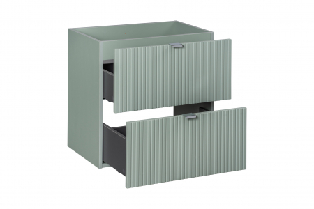 Dulap baie 57 x 60 x 39 cm, 2 sertare, finisaj Line Reed Green, cod D 82-60-2S, COMAD [2]