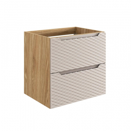 Produse - Dulap baie 57 x 60 x 46 cm, finisaj Ocean Beige, 2 sertare, cod 82-60-2S, Comad