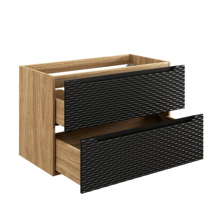 Dulap baie 57 x 90 x 46 cm, Ocean Black, 2 sertare, 82-90-2S, COMAD [2]