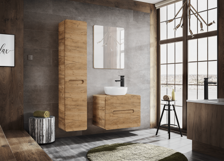 Dulap baie cu cos de rufe 170 cm Aruba Craft, MDF, stejar COMAD [2]