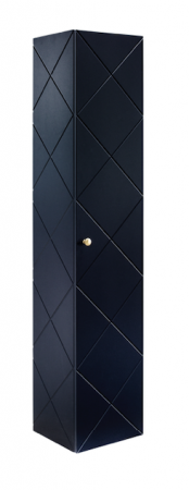 Produse - Dulap baie inalt 35x170 cm, bleumarin MDF Elegance Blue, cu maner auriu, COMAD