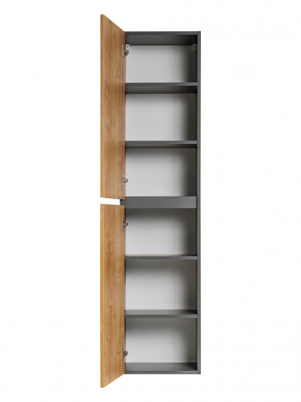 Dulap baie 170 cm stejar/gri grafit ingust suspendat Monako COMAD [2]