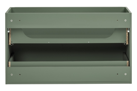 Dulap baie pentru lavoar Sombra Green, lățime 100 cm, PAL Melaminat Verde Stuf, Suspendat, 2 Sertare - COMAD, cod SOMBRA GREEN 82-100-46-2S [3]