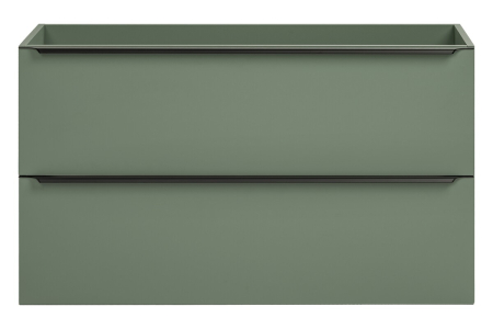 Dulap baie pentru lavoar Sombra Green, lățime 100 cm, PAL Melaminat Verde Stuf, Suspendat, 2 Sertare - COMAD, cod SOMBRA GREEN 82-100-46-2S [1]
