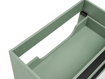 Dulap baie pentru lavoar Sombra Green, lățime 70 cm, PAL Melaminat Verde Stuf, Suspendat, 2 Sertare - COMAD, cod SOMBRA GREEN 82-70-46-2S [5]