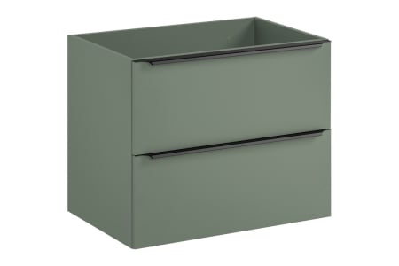 Mobilier Baie - Dulap baie pentru lavoar Sombra Green, lățime 70 cm, PAL Melaminat Verde Stuf, Suspendat, 2 Sertare - COMAD, cod SOMBRA GREEN 82-70-46-2S