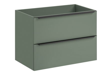 Mobilier Baie - Dulap baie pentru lavoar Sombra Green, lățime 80 cm, PAL Melaminat Verde Stuf, Suspendat, 2 Sertare - COMAD, cod SOMBRA GREEN 82-80-46-2S
