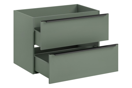 Dulap baie pentru lavoar Sombra Green, lățime 80 cm, PAL Melaminat Verde Stuf, Suspendat, 2 Sertare - COMAD, cod SOMBRA GREEN 82-80-46-2S [2]