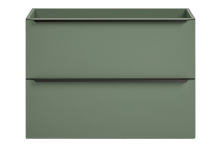 Dulap baie pentru lavoar Sombra Green, lățime 80 cm, PAL Melaminat Verde Stuf, Suspendat, 2 Sertare - COMAD, cod SOMBRA GREEN 82-80-46-2S [1]