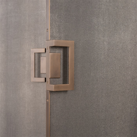 Dulap bar premium 2 usi Damo, 97x182 cm, din furnir stejar, PU si metal, 7520 - Richmond Interiors [5]