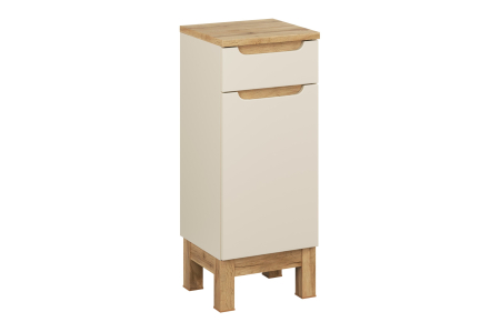 Dulapuri pentru baie - Dulap bază 35cm 1 ușă 1 sertar Bali Cashmere, Cashmir mat COMAD
