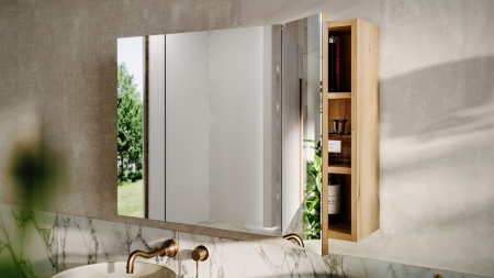 Dulap cu Oglindă Coast Evoke 43.2 cm, cu 3 Uși, Stejar Coast Evoke - COMAD [5]