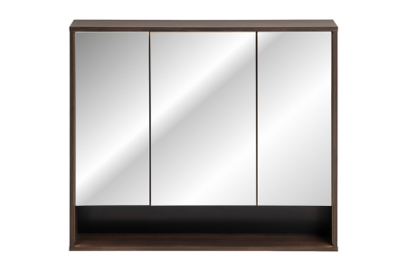 Dulap cu Oglindă Dorothy Ristretto 100 cm, 3 Uși, Stejar Ristretto - COMAD [1]