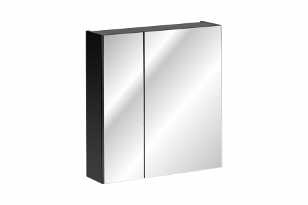 Promotii - Dulap cu oglinda baie 65 x 60 x 17 cm SANTA FE BLACK Comad